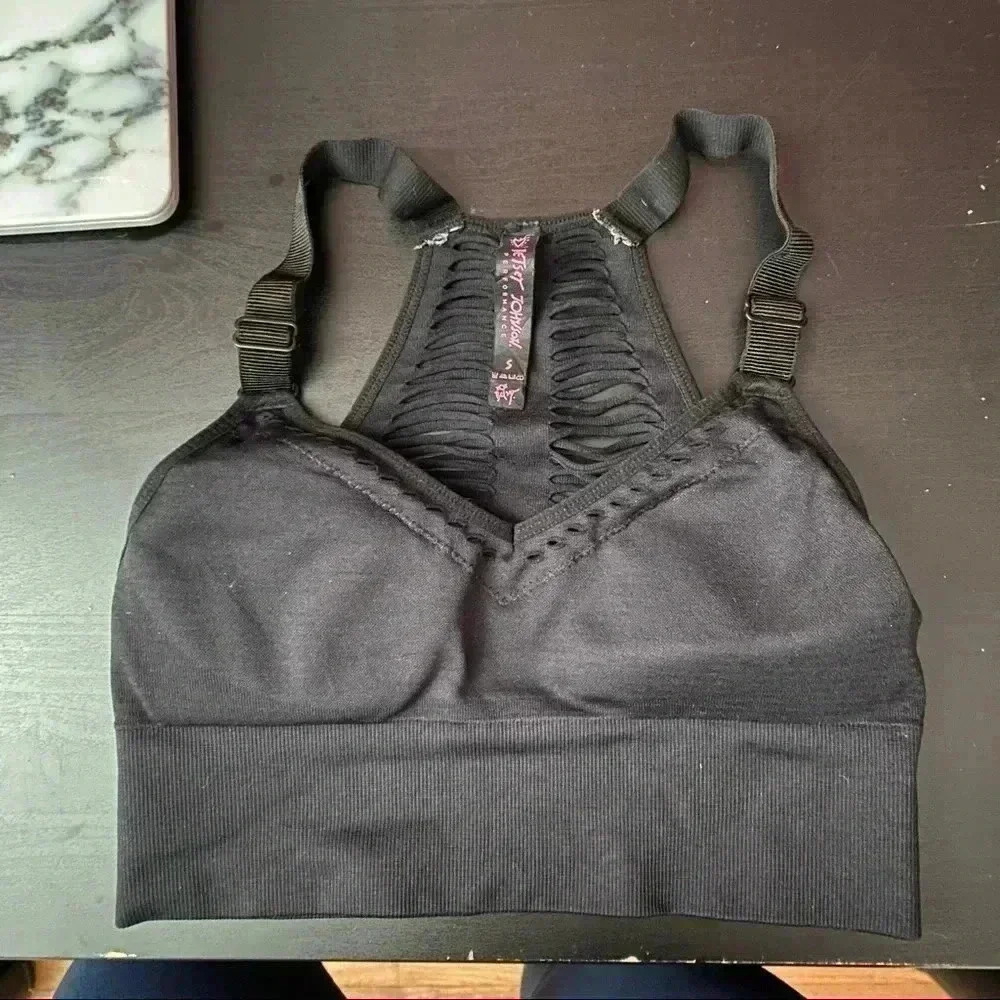 Betsey Johnson Black Sport Bra